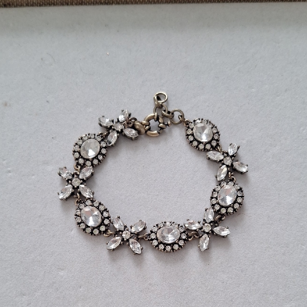 J. Crew  Silver Crystal Bracelet